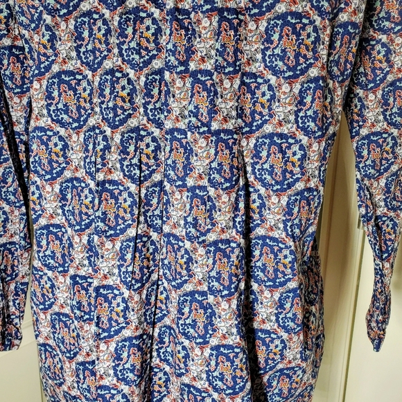 NWT Lands' End Midnight Sky Floral V-Neck Button Front Blouse Women's Size 6 - Picture 15 of 16